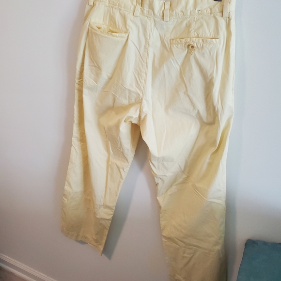 J. CREW 100% cotton banana yellow trouser pants lightweight size 34x36 - Picture 8 of 8